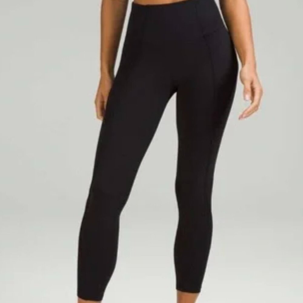 Lululemon athletica Black Ribbed High-Rise Leggings
